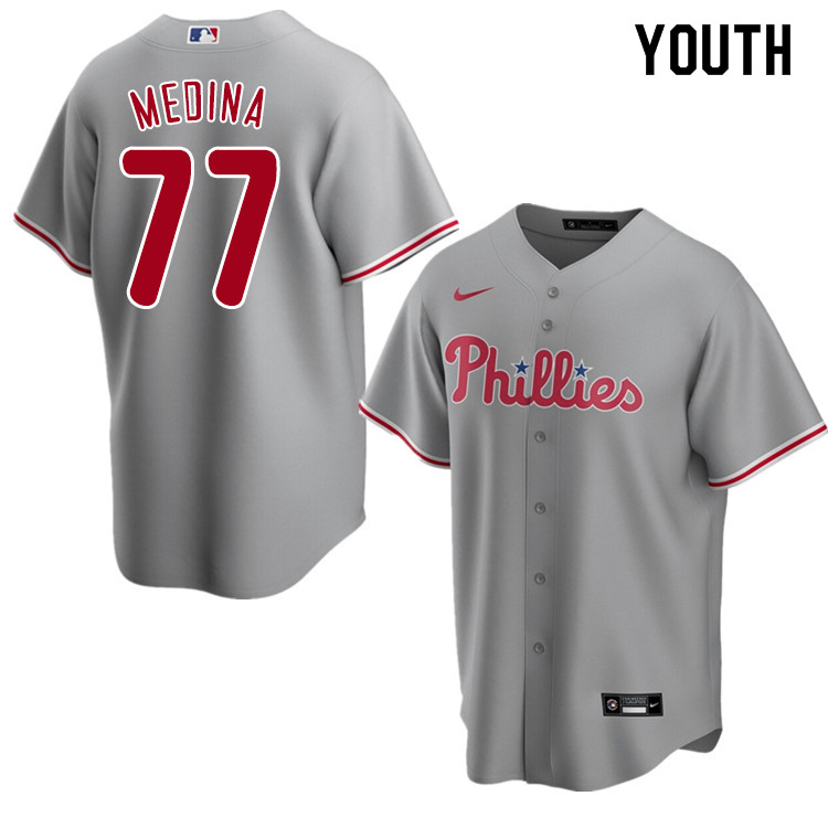 Nike Youth #77 Adonis Medina Philadelphia Phillies Baseball Jerseys Sale-Gray
